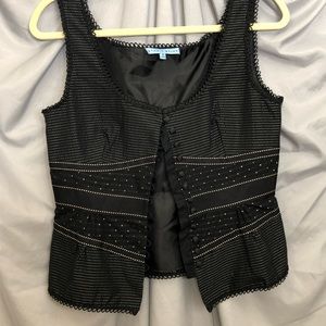 Black Corset-Style Sleeveless Top